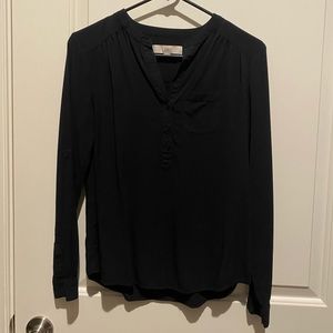 Loft blouse with mandarin collar, size XS